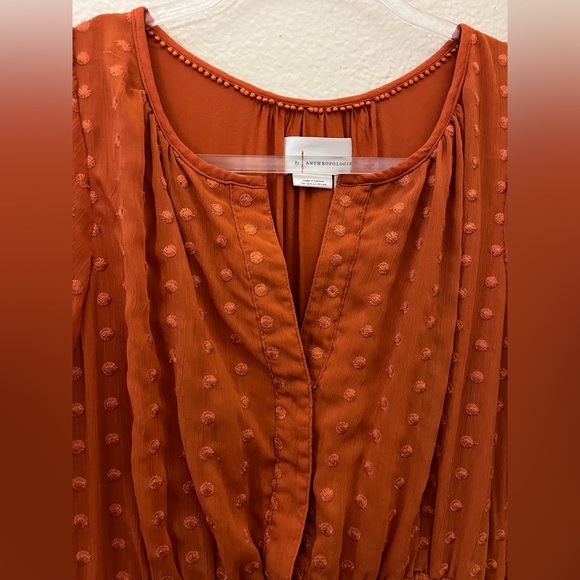 Anthropologie Rust Somerset Mini Dress Size Medium - Picture 6 of 14